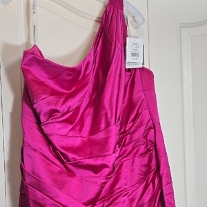 Vibrant Pink One-Shoulder Dress